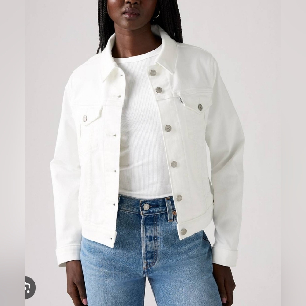 Levi's Girls JuniorsWhite Denim Jacket 13-15 Extra Large